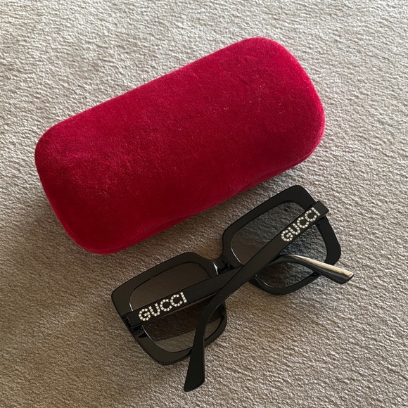 Gucci Crystal Square Frame Sunglasses main image 8